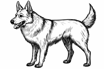 Cute coloring page featuring a playful dog for kids creativity.