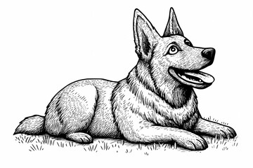 Cute coloring page featuring a playful dog for kids creativity.