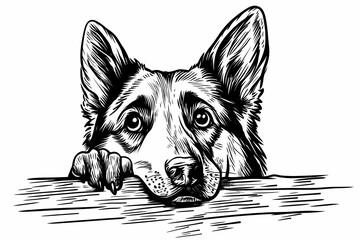 Cute coloring page featuring a playful dog for kids creativity.