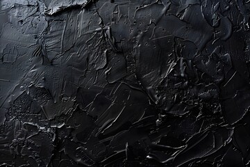 Wall Mural - Textured Black Surface with Abstract Patterns