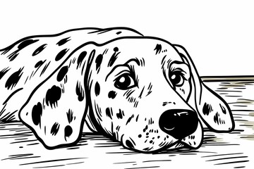 Cute coloring page featuring a playful dog for kids creativity.