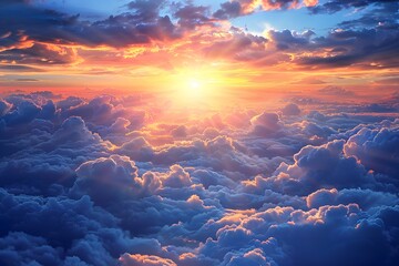 Wall Mural - Breathtaking Sunrise Over a Sea of Clouds