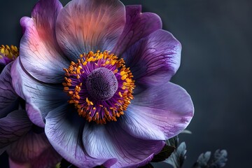 Canvas Print - Stunning Close-Up of a Vibrant Purple Flower with Intricate Details