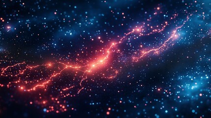 Wall Mural - Blue Digital glow background