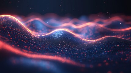 Wall Mural - Abstract digital technology data background