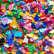 © Isaiah - color bright colorful vibrant confetti fragments mosaic abstract art texture pieces pattern multicolor decoration celebration chips playful festive scattered