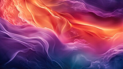 Fototapete - A dynamic and bold background filled with rich, saturated colors vivid purples, fiery reds, and electric greens blending in soft transitions. Generative AI.