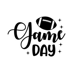 Game Day football typography design on plain white transparent isolated background for card, shirt, hoodie, sweatshirt, apparel, card, tag, mug, icon, poster or badge, my heart is on that field