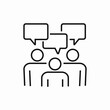 © Nijat - people discussion icon sign vector