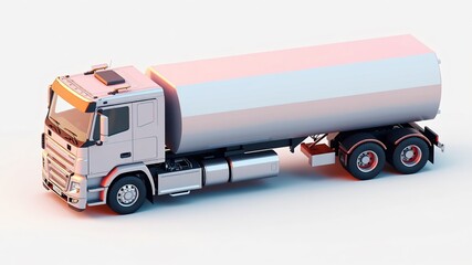 transport truck illustration minimalist and pixelated