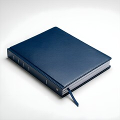 Wall Mural - Blue notebook isolated on white background.