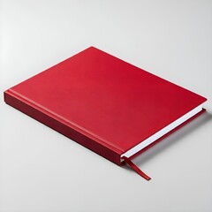 Wall Mural - red notebook isolated on white background.