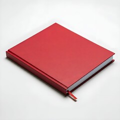 Wall Mural - red notebook isolated on white background.