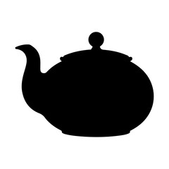 teapot silhouette vector black color silhouette solid white background 