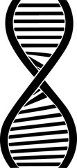 DNA silhouette icon