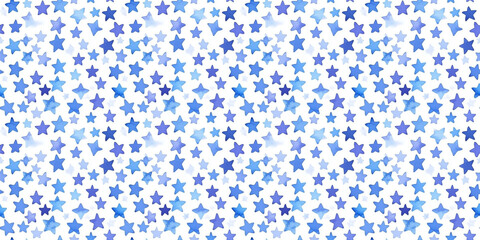 Wall Mural - periwinkle and royal blue color stars seamless pattern, clean surface texture, white background