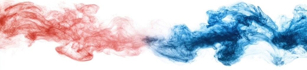 Sticker - abstract smoke swirls in red and blue