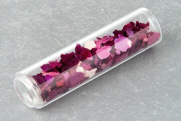 Sticker - Vibrant purple crystal fragments in glass jar