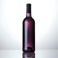 Canvas Print - Bottle of wine isolated on white background.