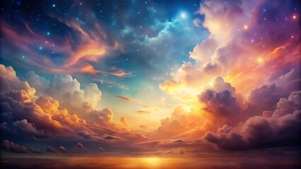 Wall Mural - dreamy and mysterious sky background with dramatic stains