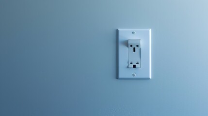 Sticker - White Outlet on a Blue Wall