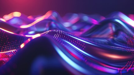 Aufkleber - Holographic background with a dynamic abstract design. Futuristic technology concept.
