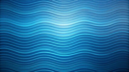 Wall Mural - Modern minimalist wallpaper with wavy lines on blue background