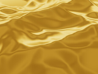 Wall Mural - Golden mountain. Abstract gold terrain.