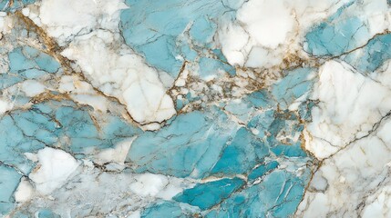 Wall Mural - Design a high-resolution image of a marble slab with bold turquoise tones, Generative AI 