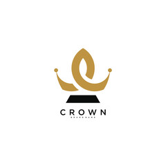 Sticker - Creative abstrack crown logo design. Premium Vector