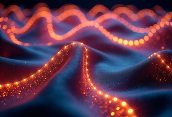 Poster - High-Tech Textile Design: Woven Silk, Fiber Optics, Futuristic