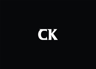 CK initial creative logo design and modern logo