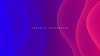 Wall Mural - Colorful gradient abstract background wavy shape design vector.