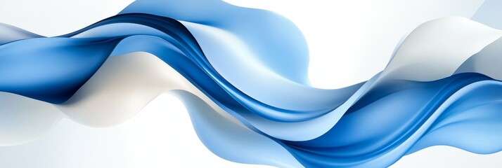 Poster - Abstract blue and white swirling pattern, representing flow, movement, energy, serenity, and elegance.