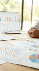 Poster - Business Leaders in Diverse Boardroom Meeting Analyzing Charts and Graphs