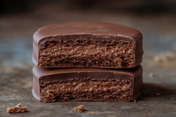 Tim Tam, A popular chocolate biscuit consisting of two layers of chocolate malted biscuit separated by a light chocolate cream filling