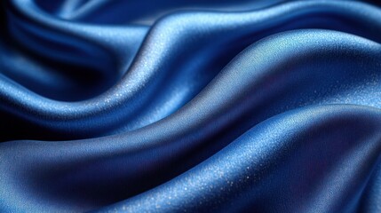 Canvas Print - Blue Satin Fabric Texture