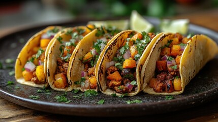 Delicious Tacos with Squash, Onion, and Cilantro