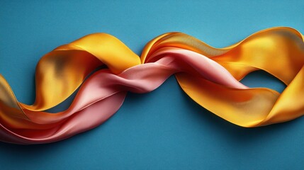 Canvas Print - Abstract Flowing Silk Ribbons