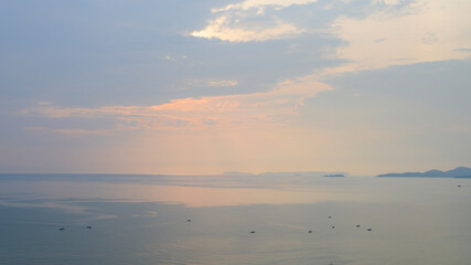 Wall Mural - beautiful view of sea and sky in the morning, natural background