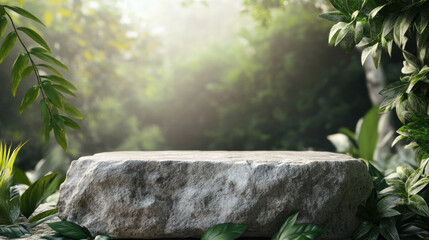 Poster - Stone Platform in Forest.