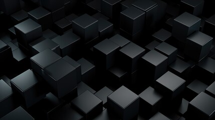 Sticker - Abstract background of black cubes.