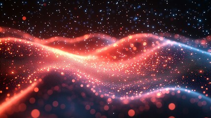 Wall Mural - abstract red and blue glowing light background
