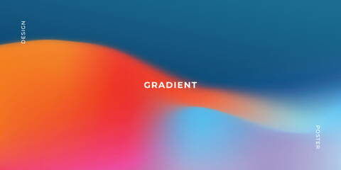 Wall Mural - Vibrant gradient background vector. Abstract trendy modern design wallpaper for landing page, covers, Brochures, flyers, Presentations, Banner. Vector illustration.