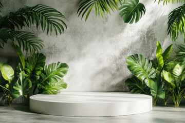 Wall Mural - Tropical Podium Mockup.