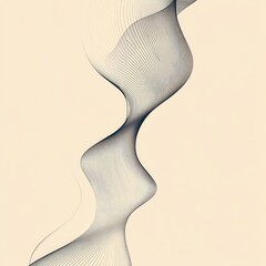 Fototapete - An abstract wave pattern featuring flowing lines and soft curves on a neutral background, ideal for modern design projects.