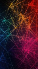 Fototapete - Abstract colorful lines create a vibrant background, perfect for technology-themed designs, art projects, or digital wallpapers.