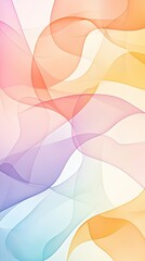 Poster - A vibrant abstract design featuring smooth, flowing waves in pastel colors that create a calming and modern visual effect.