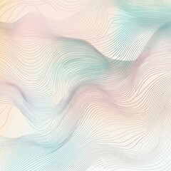 Poster - A soft, abstract wave pattern featuring pastel colors and flowing lines, perfect for backgrounds or modern design projects.