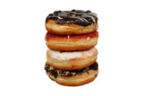 A stack of donut isolated transparent